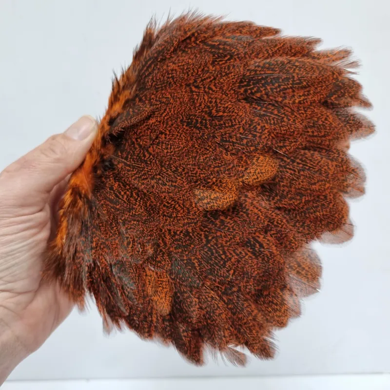 Whiting Coq de Leon Hen Saddle in Speckled Orange-4